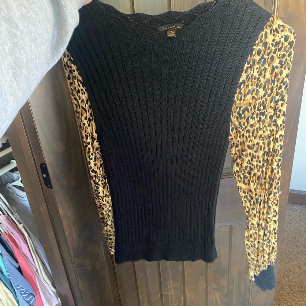 Black & Cheetah Sweater